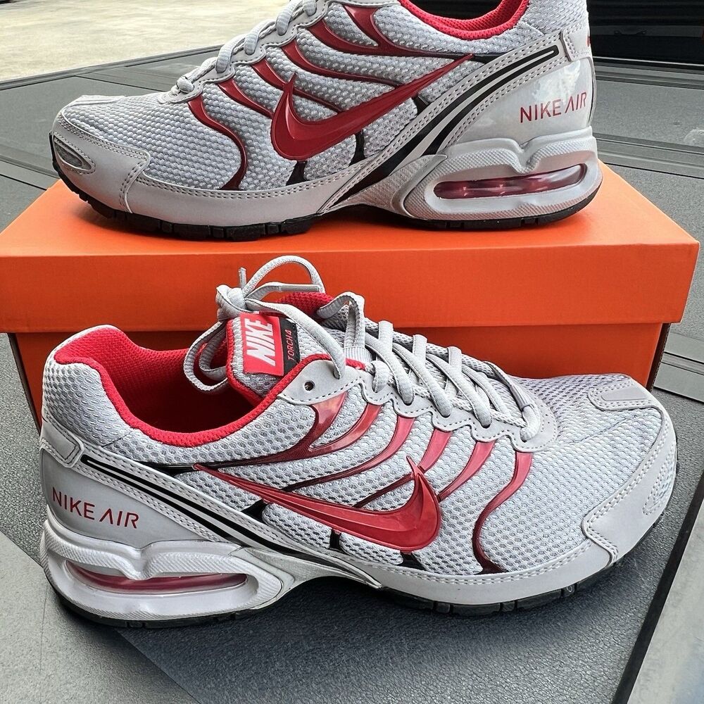 Nike Air Max Torch 4 Gray Red Black Sneakers CI2202-001 Mens Size 9